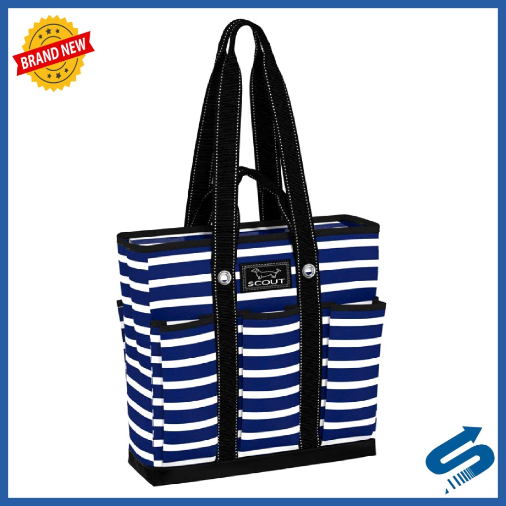 Multi-Pocket Utility Tote Lightweight Durable Travel Organizer Two Straps Folds